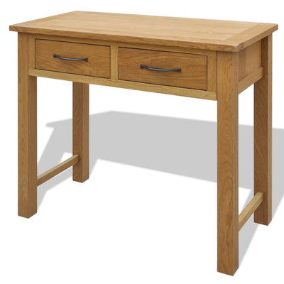 Dealsmate  Dressing Table with Stool Solid Oak Wood