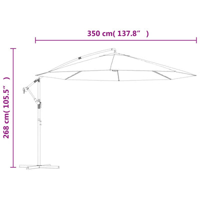 Dealsmate  Cantilever Umbrella 3.5 m Sand White