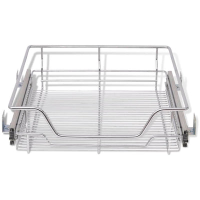Dealsmate  Pull-Out Wire Baskets 2 pcs Silver 500 mm