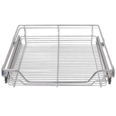 Dealsmate  Pull-Out Wire Baskets 2 pcs Silver 600 mm