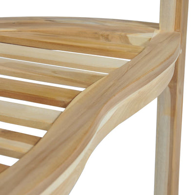 Dealsmate  Banana Chairs 2 pcs Solid Teak Wood