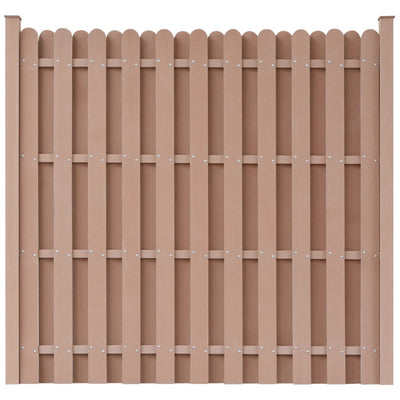 Dealsmate  Fence Panel with 2 Posts WPC 180x180 cm Brown