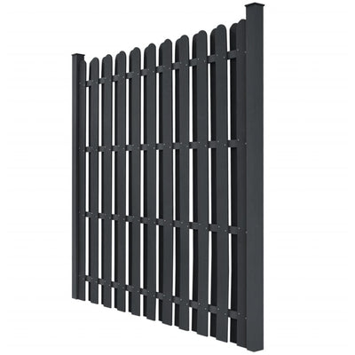 Dealsmate  Fence Panel with 2 Posts WPC 180x180 cm Grey