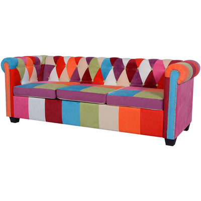 Dealsmate  Chesterfield Sofa 3-Seater Fabric