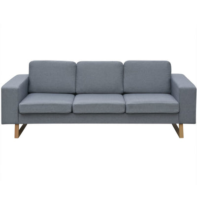 Dealsmate  3-Seater Sofa Fabric Light Grey