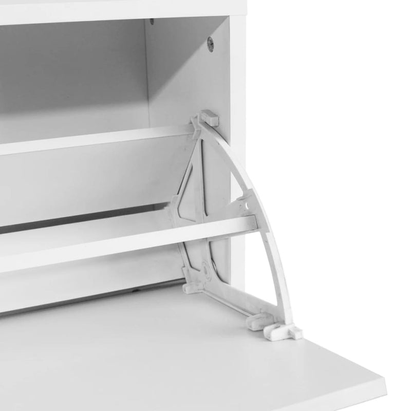 Dealsmate  Shoe Storage Bench White 80x24x45 cm