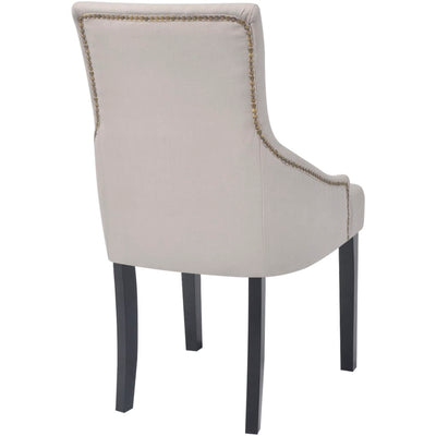 Dealsmate  Dining Chairs 6 pcs Cream Grey Fabric