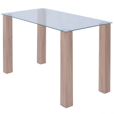 Dealsmate  Dining Table Glass 120x60x75 cm