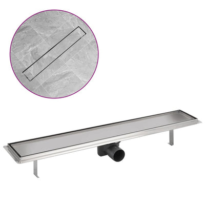 Dealsmate  Linear Shower Drain 730x140 mm Stainless Steel
