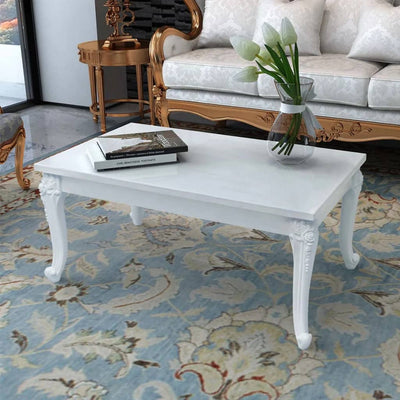 Dealsmate  Coffee Table 100x60x42 cm High Gloss White