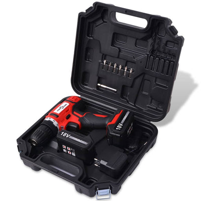 Dealsmate  Cordless Drill Driver Kit with 18 V Li-ion Batteries