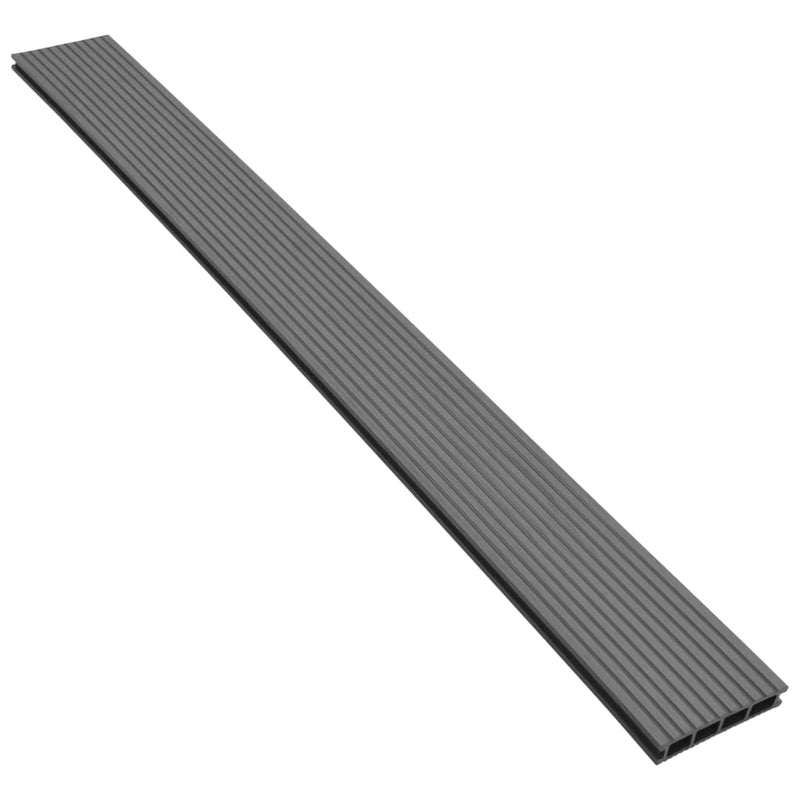 Dealsmate  WPC Decking Boards with Accessories 16 m² 2.2 m Grey