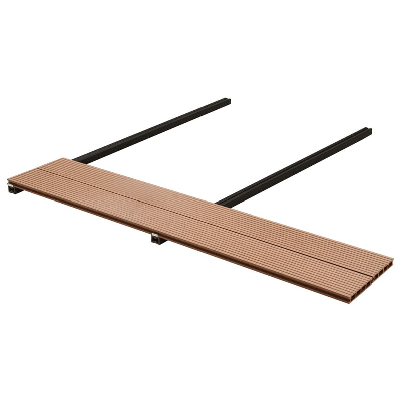 Dealsmate  WPC Decking Boards with Accessories 10 m² 2.2 m Brown