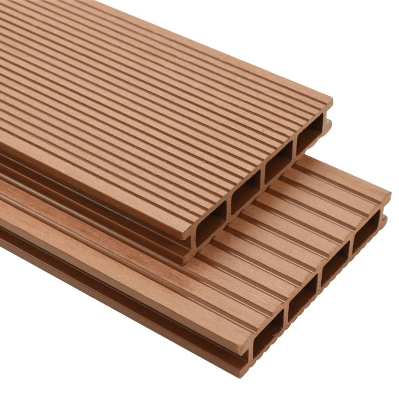 Dealsmate  WPC Decking Boards with Accessories 20 m² 2.2 m Brown
