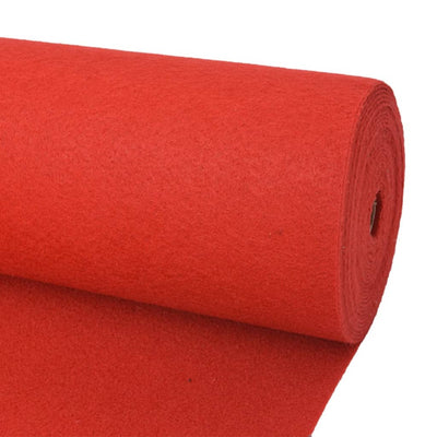 Dealsmate  Exhibition Carpet Plain 2x12 m Red