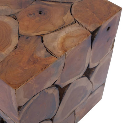 Dealsmate  Stool Solid Teak Wood