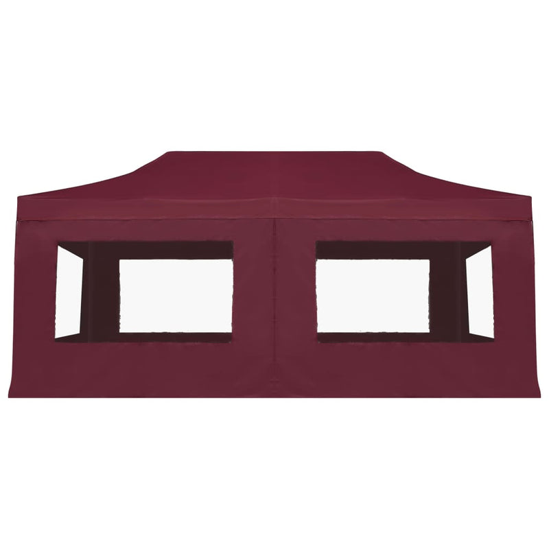 Dealsmate  Professional Folding Party Tent with Walls Aluminium 6x3 m Wine Red