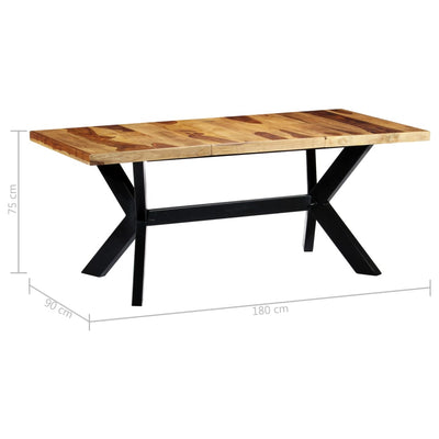 Dealsmate  Dining Table 180x90x75 cm Solid Sheesham Wood