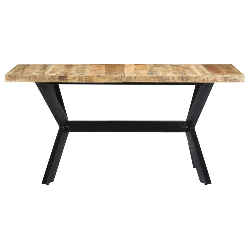 Dealsmate  Dining Table 140x70x75 cm Solid Rough Mango Wood