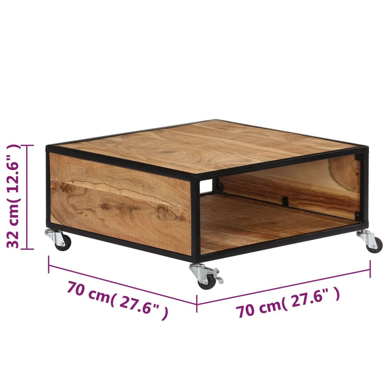 Dealsmate  Coffee Table 70x70x32 cm Solid Acacia Wood