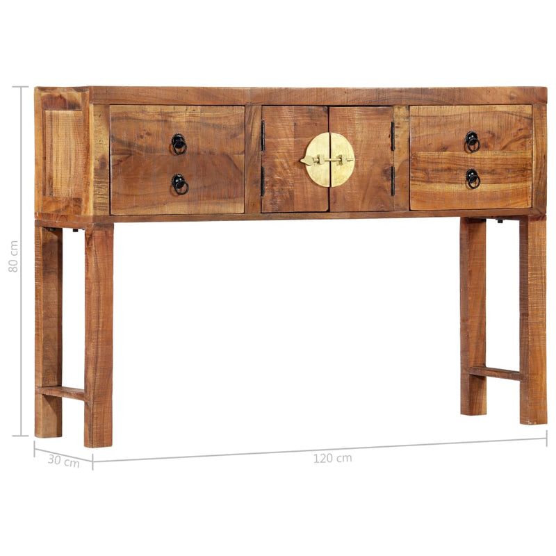 Dealsmate  Console Table 120x30x80 cm Solid Acacia Wood