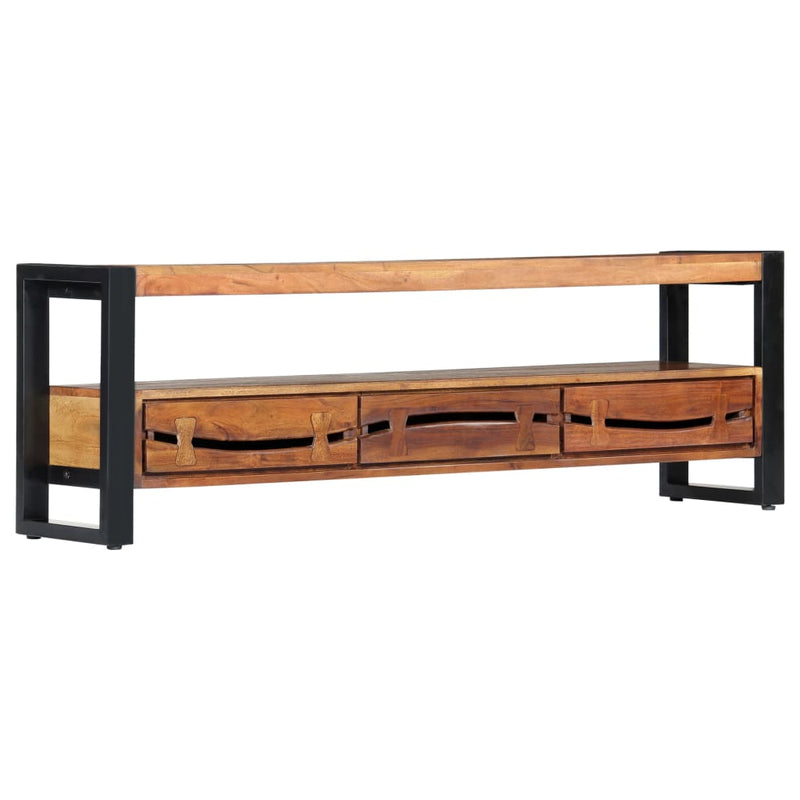 Dealsmate  TV Cabinet 140x30x45 cm Solid Acacia Wood