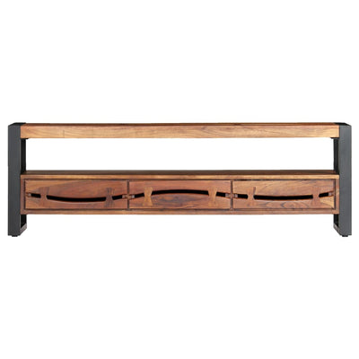 Dealsmate  TV Cabinet 140x30x45 cm Solid Acacia Wood
