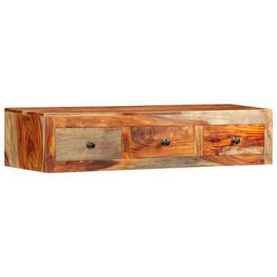 Dealsmate  Wall Console Table 100x25x20 cm Solid Sheesham Wood