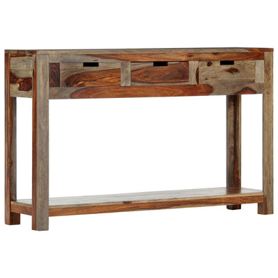 Dealsmate  Console Table with 3 Drawers 120x30x75 cm Solid Sheesham Wood