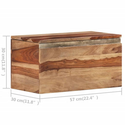 Dealsmate  Storage Chest 57x30x30 cm Solid Sheesham Wood