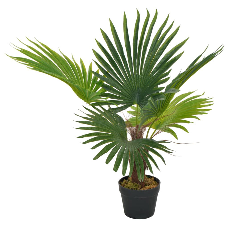 Dealsmate  Artificial Plant Palm with Pot Green 70 cm