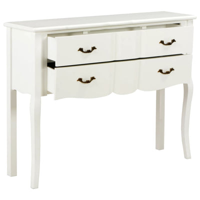 Dealsmate  Sideboard 110x30x85 cm White Solid Wood