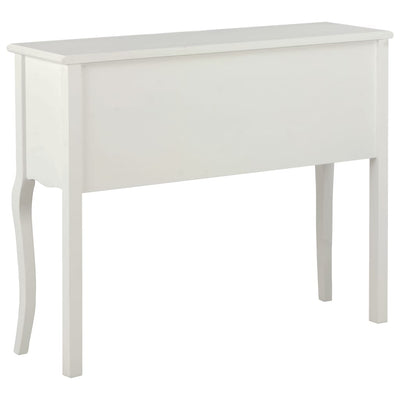 Dealsmate  Sideboard 110x30x85 cm White Solid Wood
