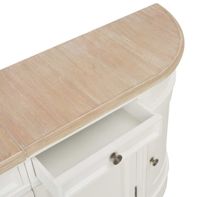 Dealsmate  Sideboard White 134x30x68 cm Solid Wood