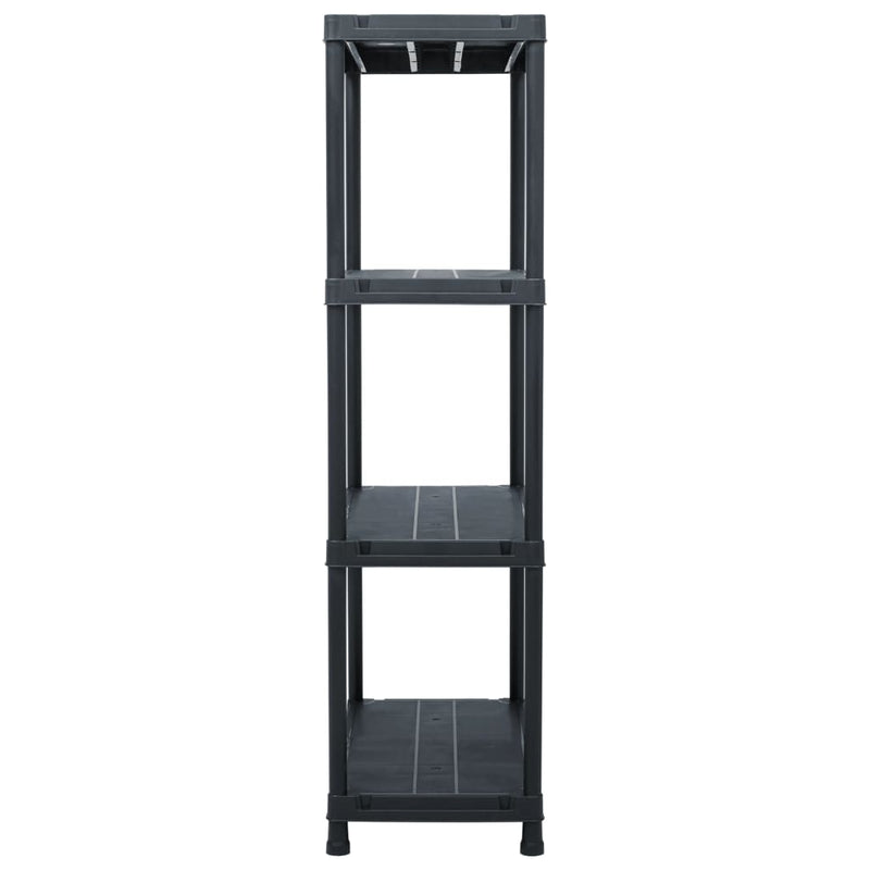 Dealsmate  Storage Shelf Rack Black 100 kg 60x30x138 cm Plastic