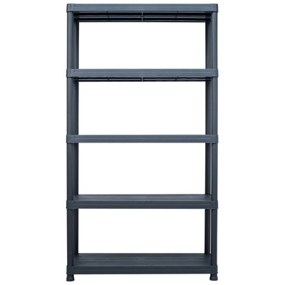 Dealsmate  Storage Shelf Rack Black 500 kg 100x40x180 cm Plastic