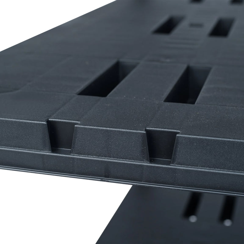 Dealsmate  Storage Shelf Rack Black 260 kg 90x40x180 cm Plastic