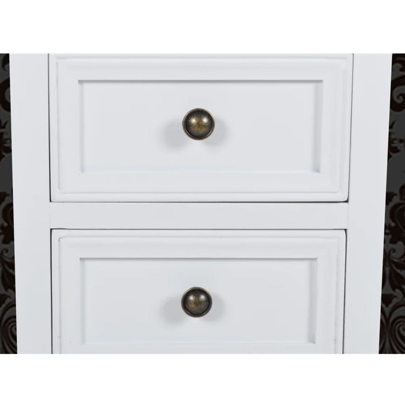 Dealsmate  Nightstands 4 pcs with 2 Drawers MDF White