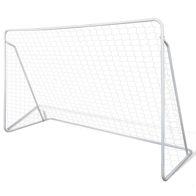 Dealsmate  Football Goal Nets Steel 2 pcs 240x90x150 cm