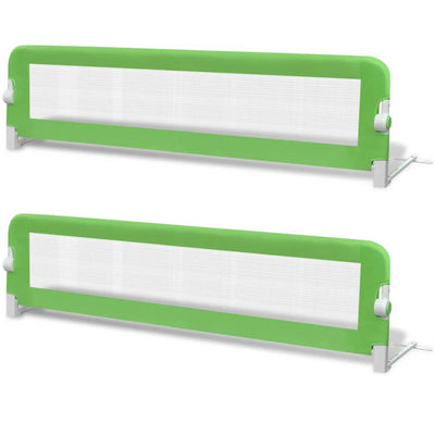 Dealsmate  Toddler Safety Bed Rail 2 pcs Green 150x42 cm