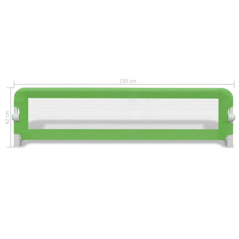 Dealsmate  Toddler Safety Bed Rail 2 pcs Green 150x42 cm