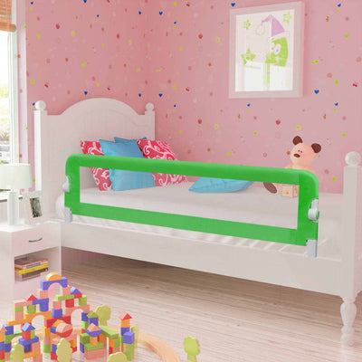 Dealsmate  Toddler Safety Bed Rail 2 pcs Green 150x42 cm