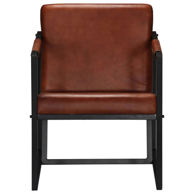 Dealsmate  Armchair Brown Real Leather