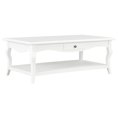 Dealsmate  Coffee Table White 110x60x40 cm MDF