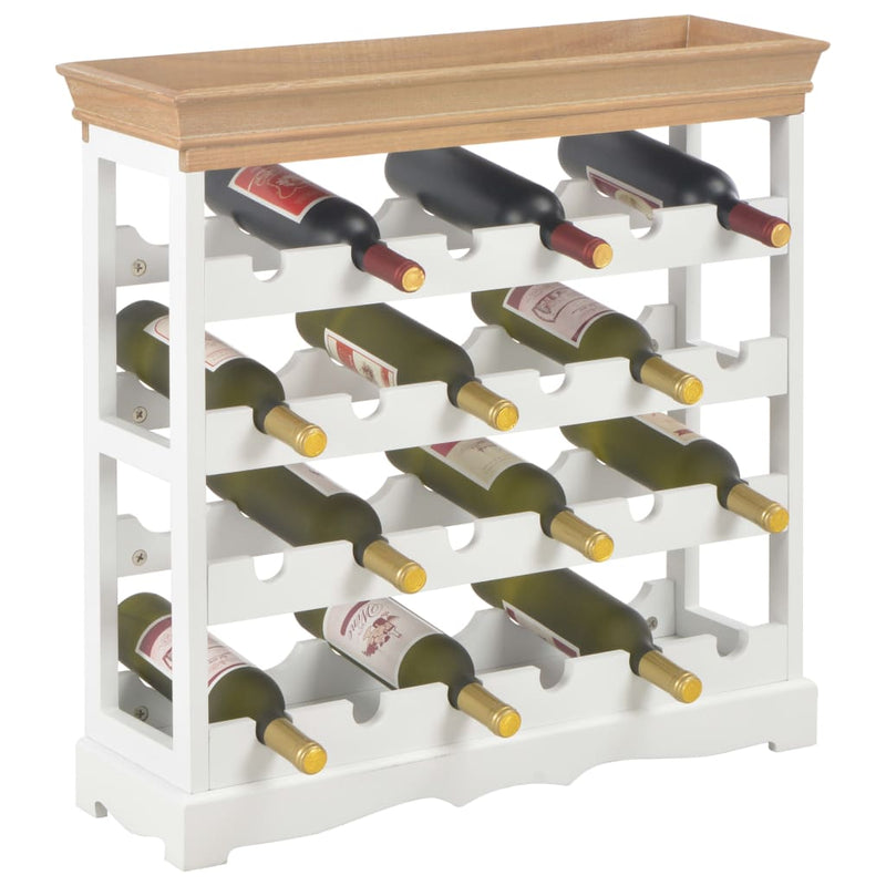 Dealsmate  Wine Cabinet White 70x22.5x70.5 cm MDF