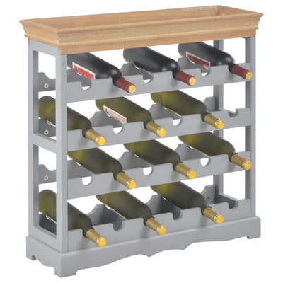Dealsmate  Wine Cabinet Grey 70x22.5x70.5 cm MDF
