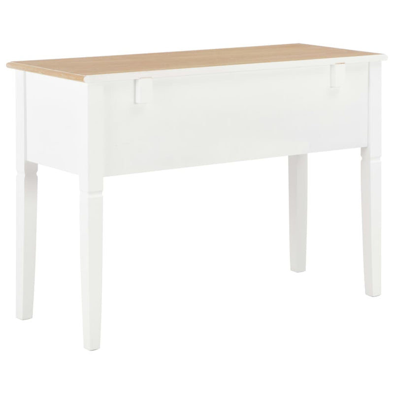 Dealsmate  Writing Desk White 109.5x45x77.5 cm Wood