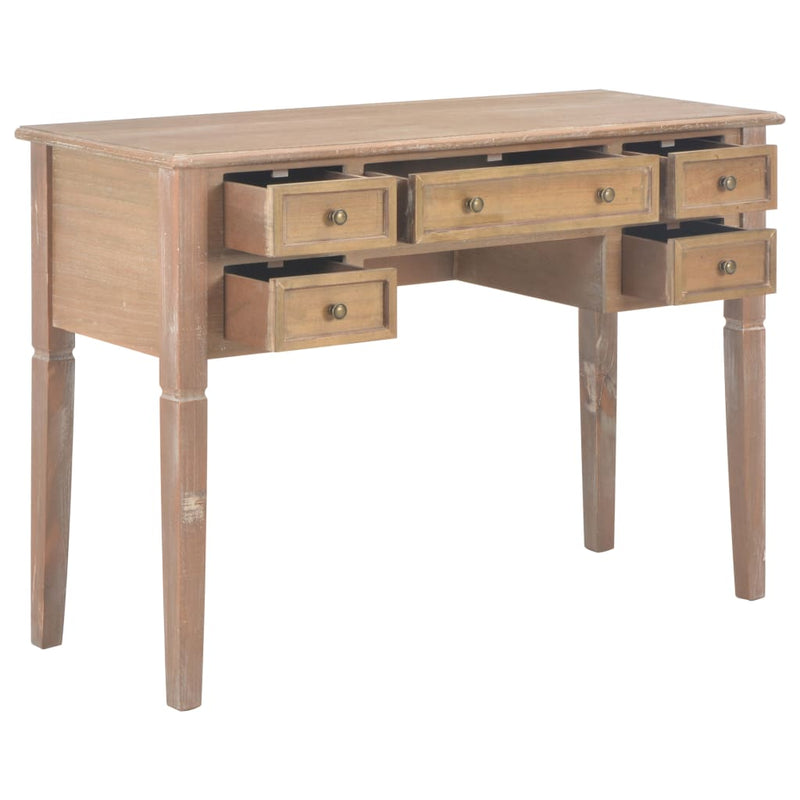 Dealsmate  Writing Desk Brown 109.5x45x77.5 cm Wood