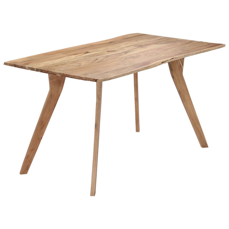Dealsmate  Dining Table 140x80x76 cm Solid Acacia Wood