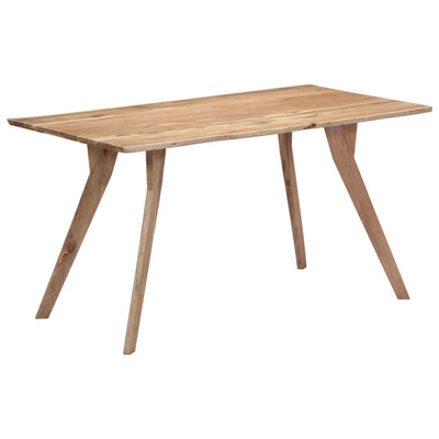 Dealsmate  Dining Table 140x80x76 cm Solid Acacia Wood
